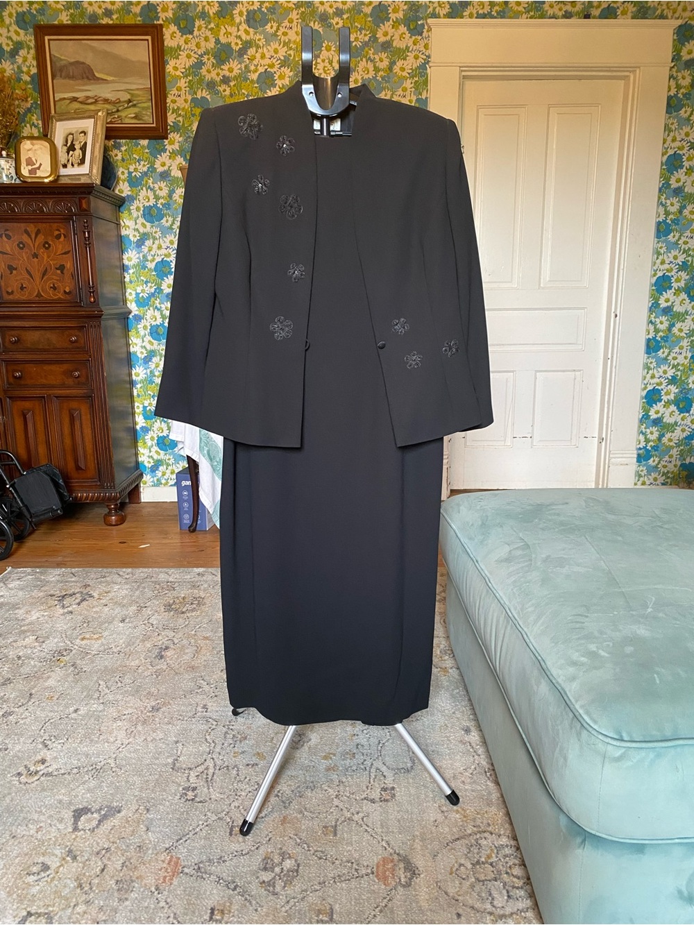 Talbots Black Two-Piece Dress Set size 16